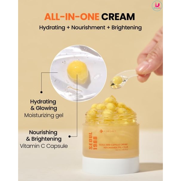 KSECRET SEOUL 1988 Capsule Cream Niacinamide 5% + Yuja [50ml] By Dream Skin Nepal - Image 3