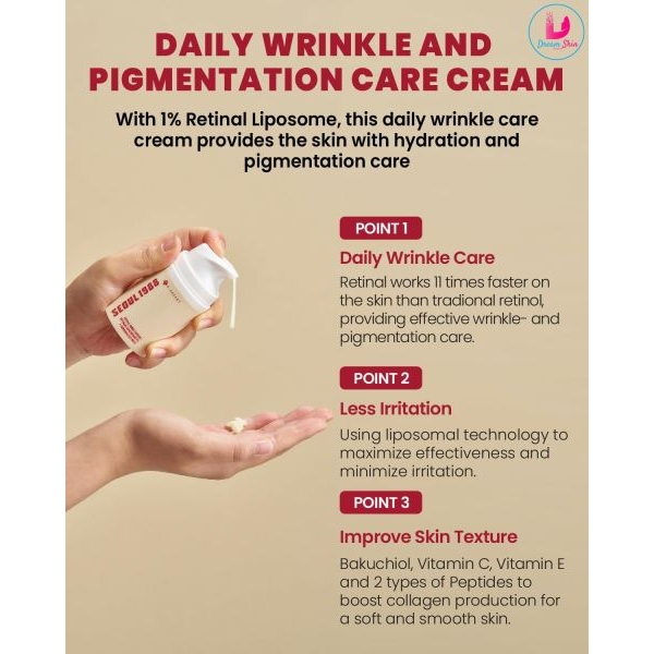 KSECRET SEOUL 1988 Cream Retinal 1% + Fermented Rice [50ml] By Dream Skin Nepal - Image 5