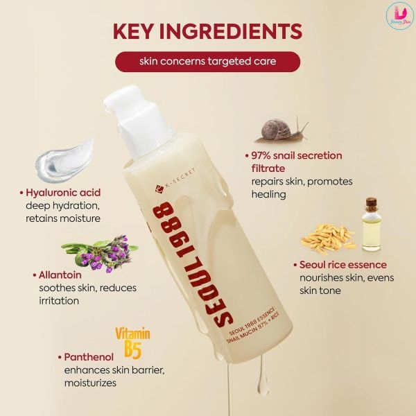 KSECRET SEOUL 1988 Essence : Snail Mucin 97% + Rice [100ml] By Dream Skin Nepal - Image 4