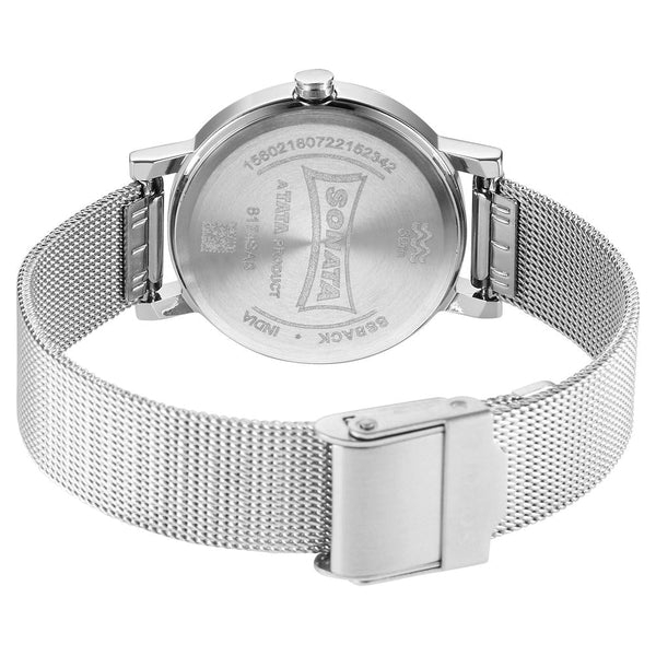 Ladies Essentials Grey Dial Stainless Steel Strap Watch for Women - Image 4