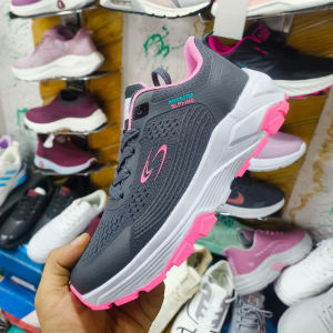 Ladies Light Weight Sport Shoes (Black and Pink)