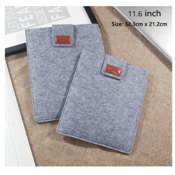 Laptop Bag Tablet Protection Case e-Books Case Pouch Light Sleeve For 11-Soft Grey - Image 4