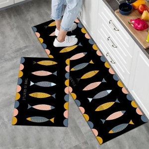 Large Size 2 Piece Set Kitchen mat, Non Slippery, Easy Clean, Water Absorbing (Minimal)