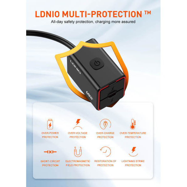 LDNIO C108 60W Motorcycle Fast Charger | PD+QC3.0 | IPX6 Waterproof | USB-C & USB-A Dual Port | For All Bikes & Smartphones - Image 3