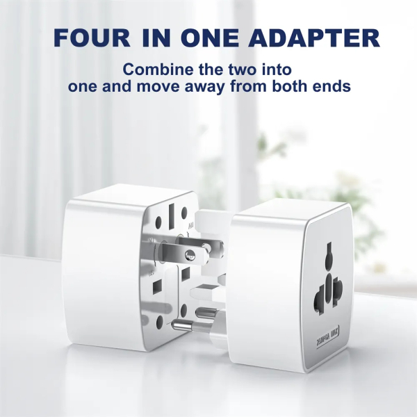 LDNIO Z4 Universal Plug Adapter Wall Multiplug with UK/EU/US/AU Pin & 2 Universal Socket (6A) - Image 4
