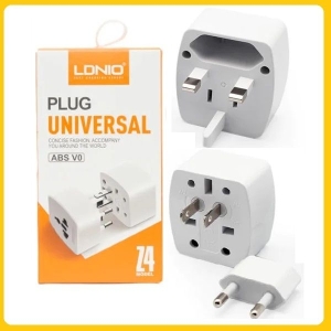 LDNIO Z4 Universal Plug Adapter Wall Multiplug with UK/EU/US/AU Pin & 2 Universal Socket (6A)
