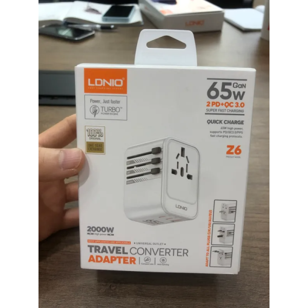LDNIO Z6 65watt Universal Travel Adapter Gan Charger - Image 6