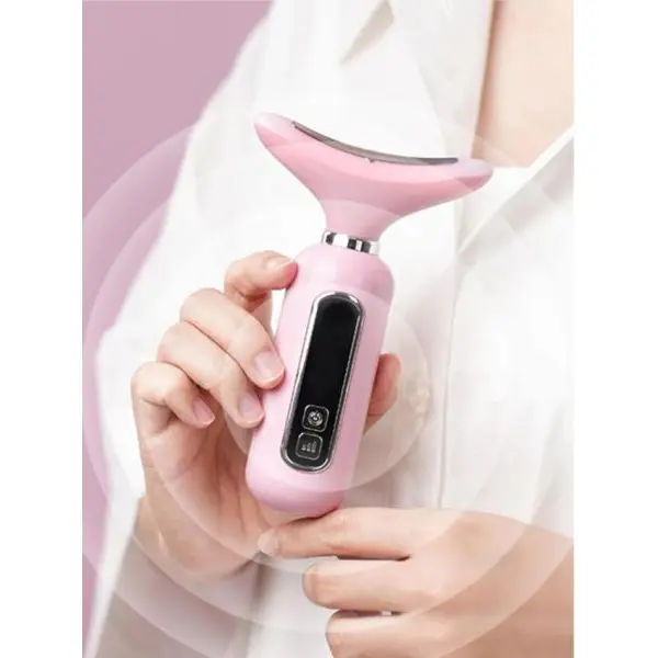 LED thermal vibration beauty instrument Photon skin rejuvenation beauty instrument neck beauty instrument EMS lifting and firming massager Face Lifting Anti-Aging Massager facial wrinkle remover - Image 3