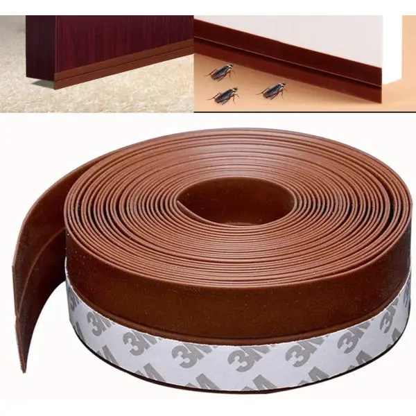 Length Door Sealing Bar Window Sealing Tape Window Door Bottom Self Adhesive Silicone Rubber Seal Weathering Strip - Image 3