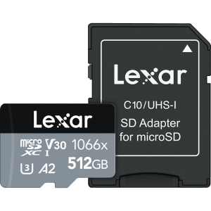 Lexar 512GB Professional 1066x UHS-I microSDXC Memory Card