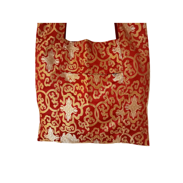 Lightweight Luxury: The Red Brocade Side Carry Bag - Image 3