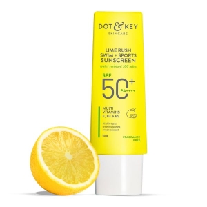 Lime Rush Swim + Sports Sunscreen SPF 50 PA++++ | Water Resistant & Sweat Resistant Sunscreen | UV/UVA Protect | No White Cast | Prevents Tan | For All Skin Types | For Women & Men