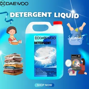 Liquid Detergent | 5 Ltr | Daewoo Detergent | White Clothes | Ezee Clean | Stain Remover | Clean Cloth | Clean Fabric | Suitable for hand washing and washing machine | Hand wash cloth | Fabrics | Suits | Saree
