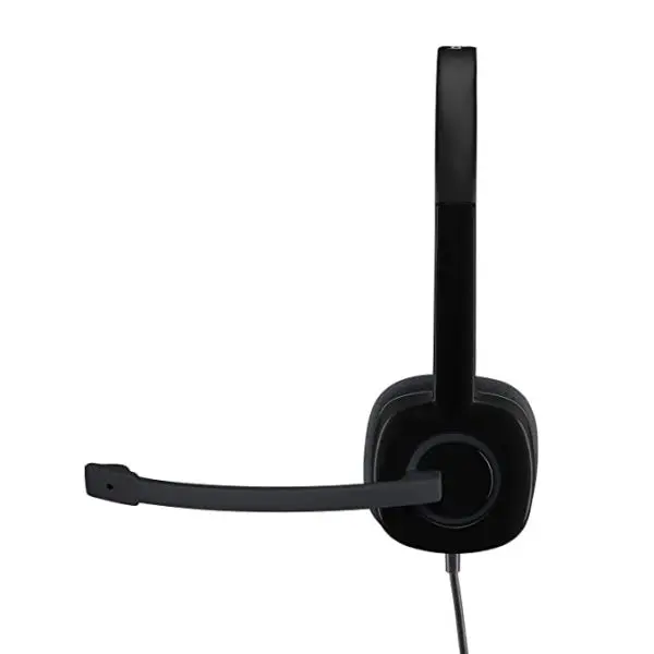 Logitech H151 Wired Over Ear Headphones With Mic (Black) by Mitrata - Image 3