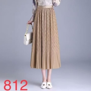 Long Skirt With Waist Elastic Belt For Fit On Big Size Also