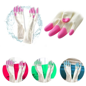Long Sleeve latex Kitchen Wash Dishwashing Gloves