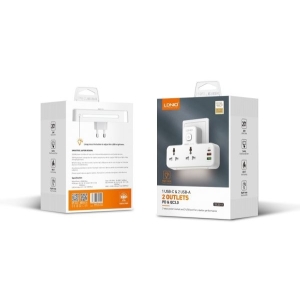 LONIO 2 Universal Outlets Wall Power Socket 2500W with 1PD