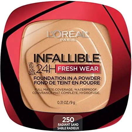 L'Oreal Paris Infallible 24 H Fresh Wear Foundation In A Powder 250 Radiant Stand Sable Radieux With Free Lipliner By Genuine Collection - Image 2