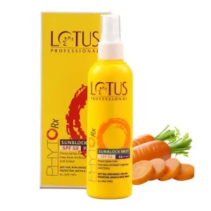 Lotus-Professional PHYTORx SUNBLOCK MIST SPF 50 PA+++ | Non greasy finish | High Sun Protection | Damaged skin | Cruelty Free | 100ml