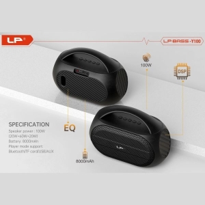 LP-Y100 Outdoor Handle High Power Bluetooth Speaker 100W Portable Wireless Bass Speaker with Large Battery 8000mah for Party Camping