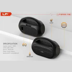 LP-Y100 Outdoor Handle High Power Bluetooth Speaker 100W Portable Wireless Bass Speaker with Large Battery 8000mah for Party Camping