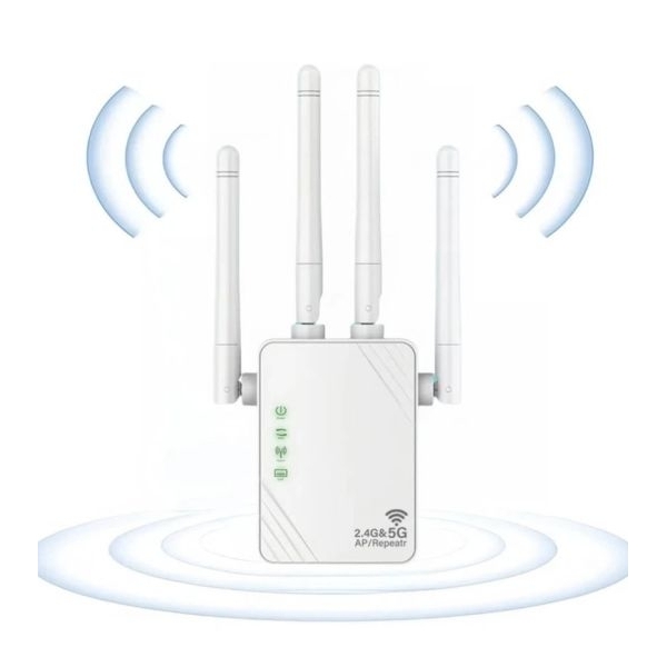 Lumera 1200Mbps Dual Band WiFi Range Extender | 2.4GHz & 5GHz | 4 High-Gain Antennas | Universal WiFi Repeater - Image 5