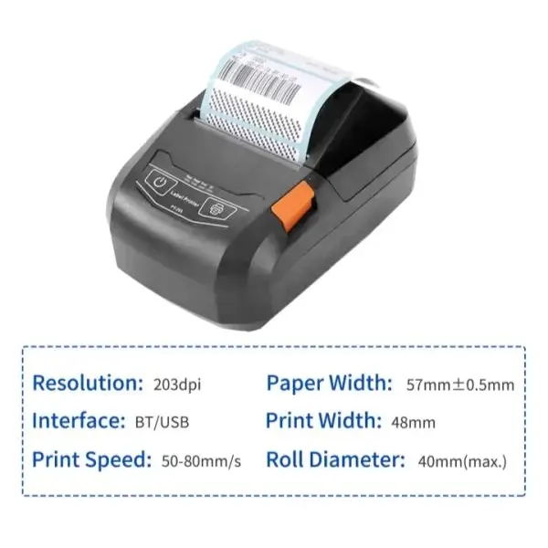 LUMERA High-Efficiency Handheld USB Wireless Mini Label Printer | Portable Thermal Barcode & Receipt Printer - Image 4