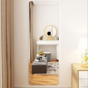 LXP Mirror, High-Definition Wall-Mounted Full-Length Mirror, Self-Adhesive Acrylic Mirror Wall Sticker 120 * 40cm (Small : 120 * 40cm)
