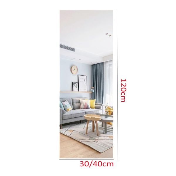 LXP Mirror, High-Definition Wall-Mounted Full-Length Mirror, Self-Adhesive Acrylic Mirror Wall Sticker 120 * 40cm (Small : 120 * 40cm) - Image 5