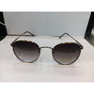 Shiny Bronze Round Unisex Sunglasses M257BK8V