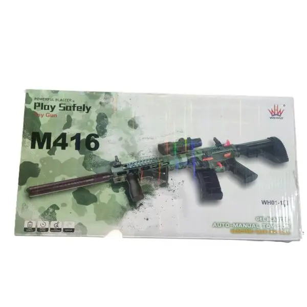 M416 Electric Gel Blaster Toy Gun with Scope – 92cm Long Range Automatic Water Bead Gun (Rechargeable 7.4V Battery) - Image 2