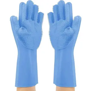 Magic Silicone Dishwashing Gloves Kitchen Tool For Cleaning