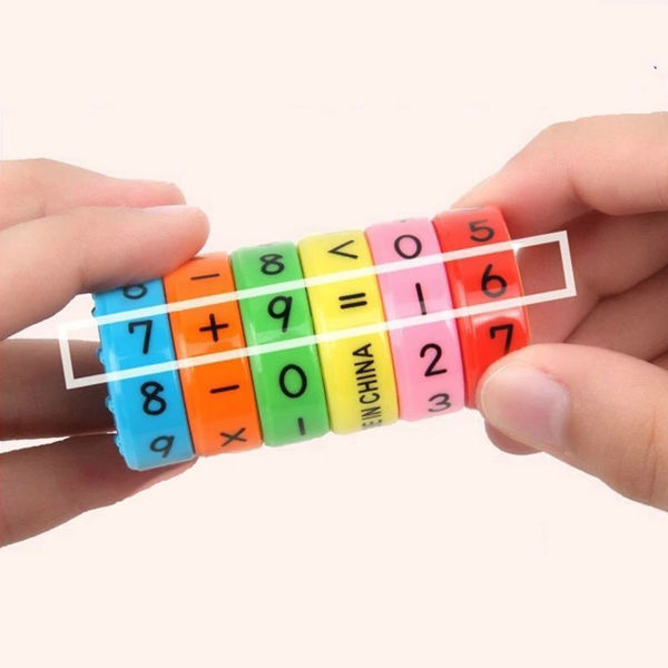 Magnetic Calculator,Magnetic Arithmetic Learning Toy,Cylinder Number and Symbol Toys Intelligence Brain Developing Toy for Kids-Multicolor - Image 2