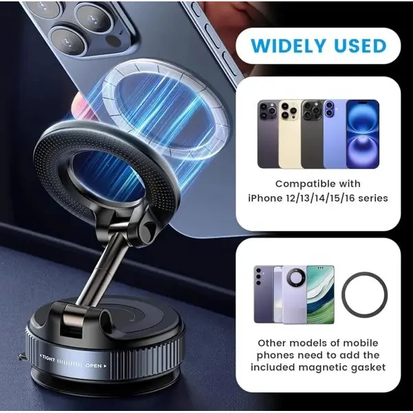 Magnetic Folding Holder – Strong Suction & 360° Rotation - Image 2
