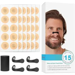 Magnetic Universal Nasal Strips Breathing Nasal Strip Anti Snoring Nose Clip Skin Safe Sleep Nasal Strips Nasal Dilators For Breathing Snore Stopper Snoring Stopper For Men Breathing Nasal Strip Starter Kit