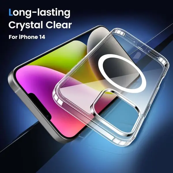 MagSafe Crystal Clear Back Case Cover Case ,Tranparent Clear Case iPhone Cover For 11 to 16 Model - Image 4