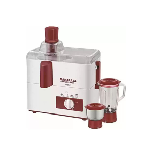 Maharaja Whiteline Gala Happiness Juicer Mixer Grinder With 2 Jars | Long Lasting Performance With 450 Watts| Food Grade Safe | High Grade Mesh For Efficient Juicing | 1 Year on product + 2 Years on motor