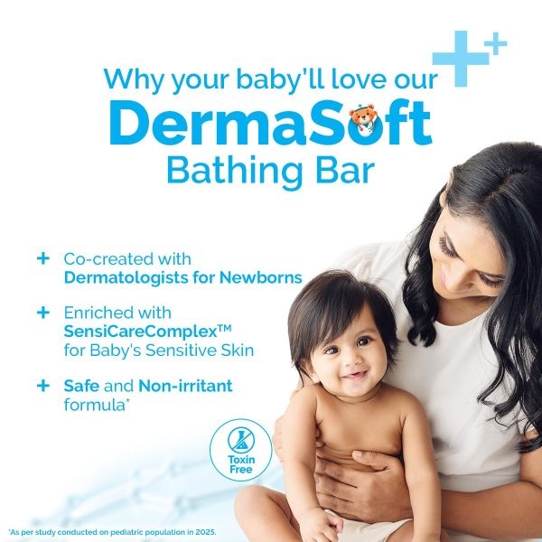 Mamaearth Baby DermaSoft Bathing Bar with SensiCareComplexTM for Baby's Sensitive Skin - 75 g - Image 4