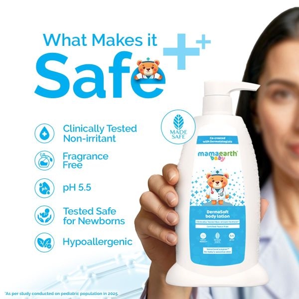 Mamaearth Baby DermaSoft Body Lotion with SensiCareComplex™ for Baby's Sensitive Skin - 250 ml - Image 4