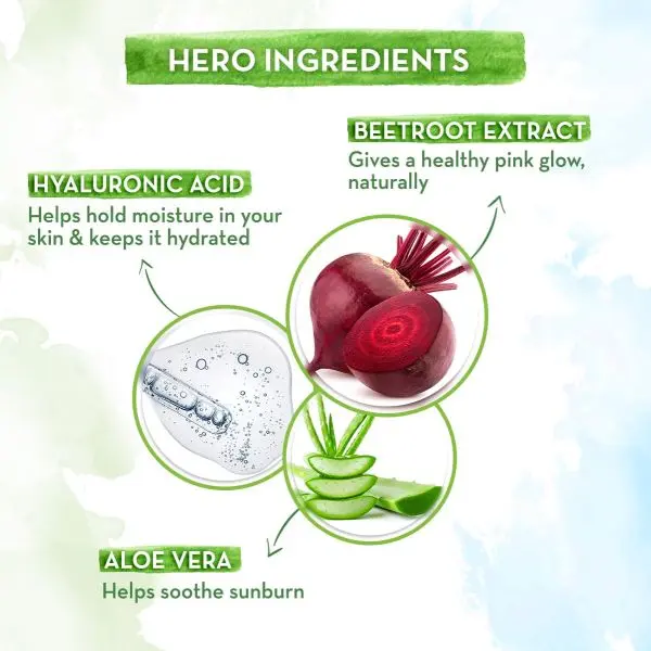 Mamaearth Beetroot Hydraful Sunscreen With Hyaluronic Acid - 50 g |SPF 50 & PA++++ | UVA & B Protection | Hydrates Skin | For Oily, Combination & Dry Skin - Image 4