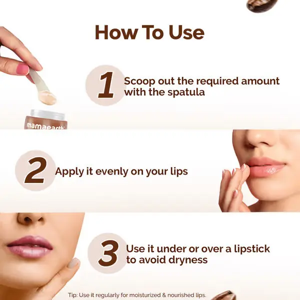 Mamaearth Cocoa Moisture Therapy Lip Balm with Cocoa Butter & Coffee for Dry & Chapped Lips 15 g - Image 4