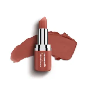 mamaearth Creamy Matte Long Stay Lipstick with Murumuru Butter and Vitamin E for 8-Hour Long Stay (Flakeproof & Non-Drying | Intense Color Payoff) - 4.2g (Apricot Taupe)
