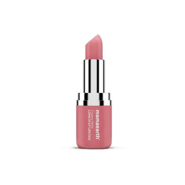 mamaearth Creamy Matte Long Stay Lipstick with Murumuru Butter and Vitamin E for 8-Hour Long Stay (Flakeproof & Non-Drying | Intense Color Payoff) - 4.2g (Hibiscus Nude) - Image 2