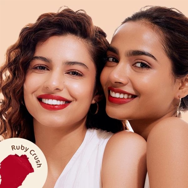 mamaearth Creamy Matte Long Stay Lipstick with Murumuru Butter and Vitamin E for 8-Hour Long Stay (Flakeproof & Non-Drying | Intense Color Payoff) - 4.2g (Ruby Crush) - Image 3