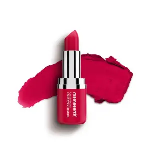 mamaearth Creamy Matte Long Stay Lipstick with Murumuru Butter and Vitamin E for 8-Hour Long Stay (Flakeproof & Non-Drying | Intense Color Payoff) - 4.2g (Tulip Magenta)