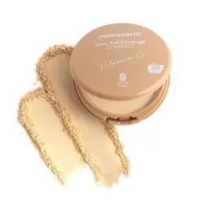 mamaearth Glow Full Coverage Compact With SPF 30 - 9g | Crème Glow