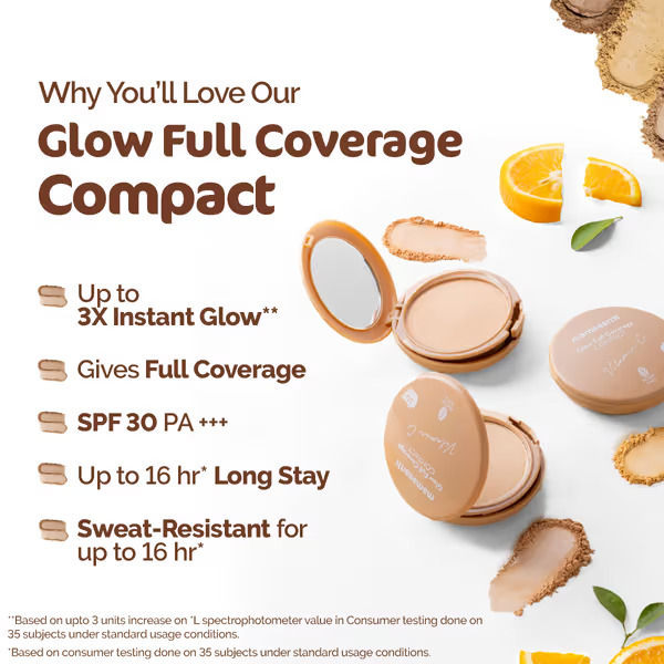 mamaearth Glow Full Coverage Compact With SPF 30 - 9g | Crème Glow - Image 5