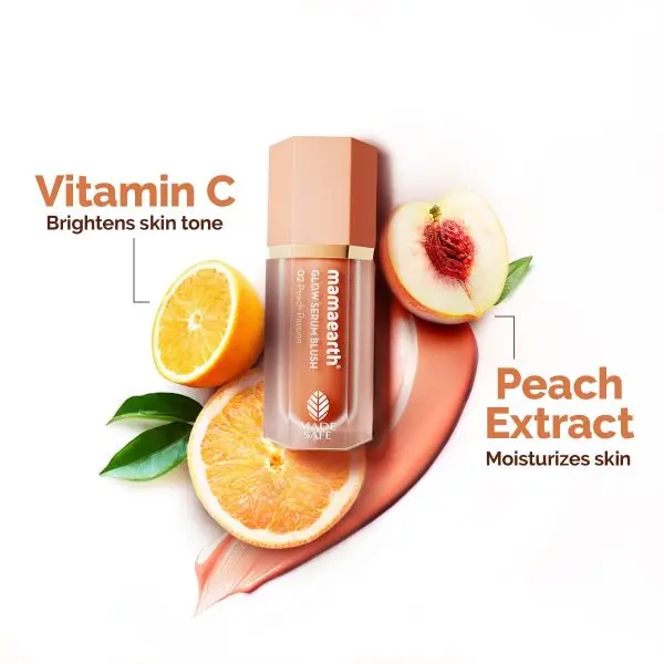mamaearth Glow Serum Blush with Vitamin C & Peach Extract - 5 ml - Peach Passion - Image 4