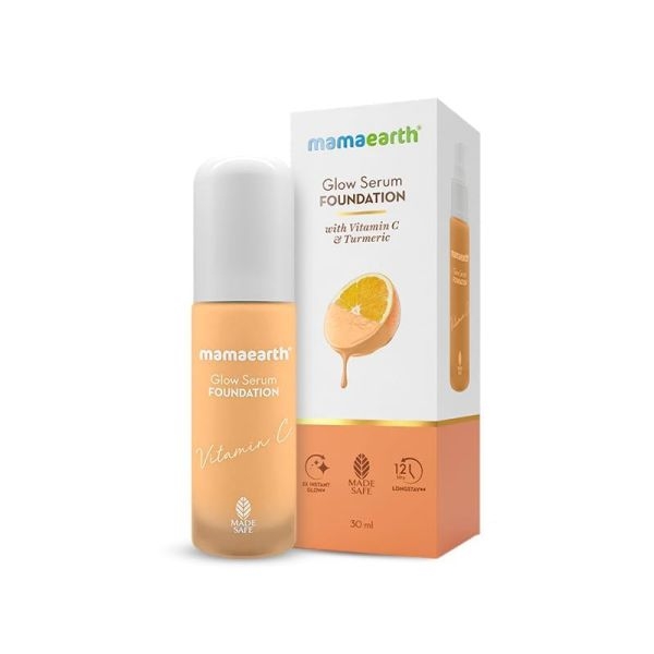 mamaearth Glow Serum Foundation with Vitamin C & Turmeric for 12-Hour Long Stay- 03 Nude Glow - 30 ml - Image 2