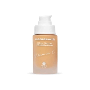 mamaearth Glow Serum Foundation with Vitamin C & Turmeric for 12-Hour Long Stay- 03 Nude Glow - 30 ml
